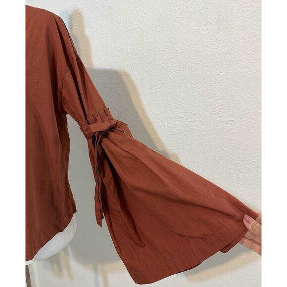 Free People So Obviously Yours Size M Blouse Bell Sleeve Boho Peasant Fall - Picture 3 of 12